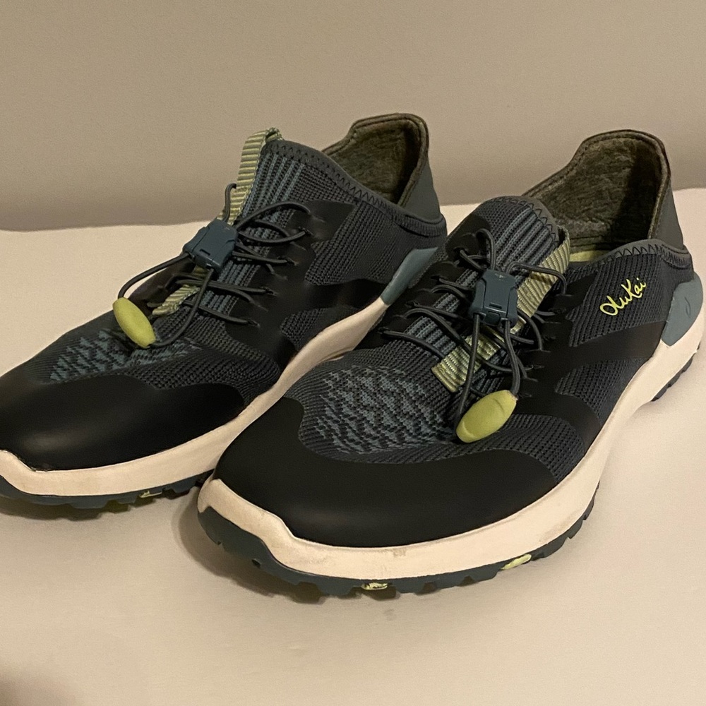 OluKai Miki Trainer Women's Size US 6.5 Shoes Iron Mineral Blue Sneakers
